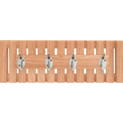 vidaXL Perchero de pared madera maciza de nogal 42x8,5x14 cm Hot