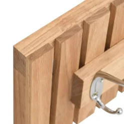 vidaXL Perchero de pared madera maciza de nogal 42x8,5x14 cm Hot