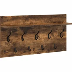vidaXL Estanterías-Perchero de pared con estante 80 x 40 x 12 cm