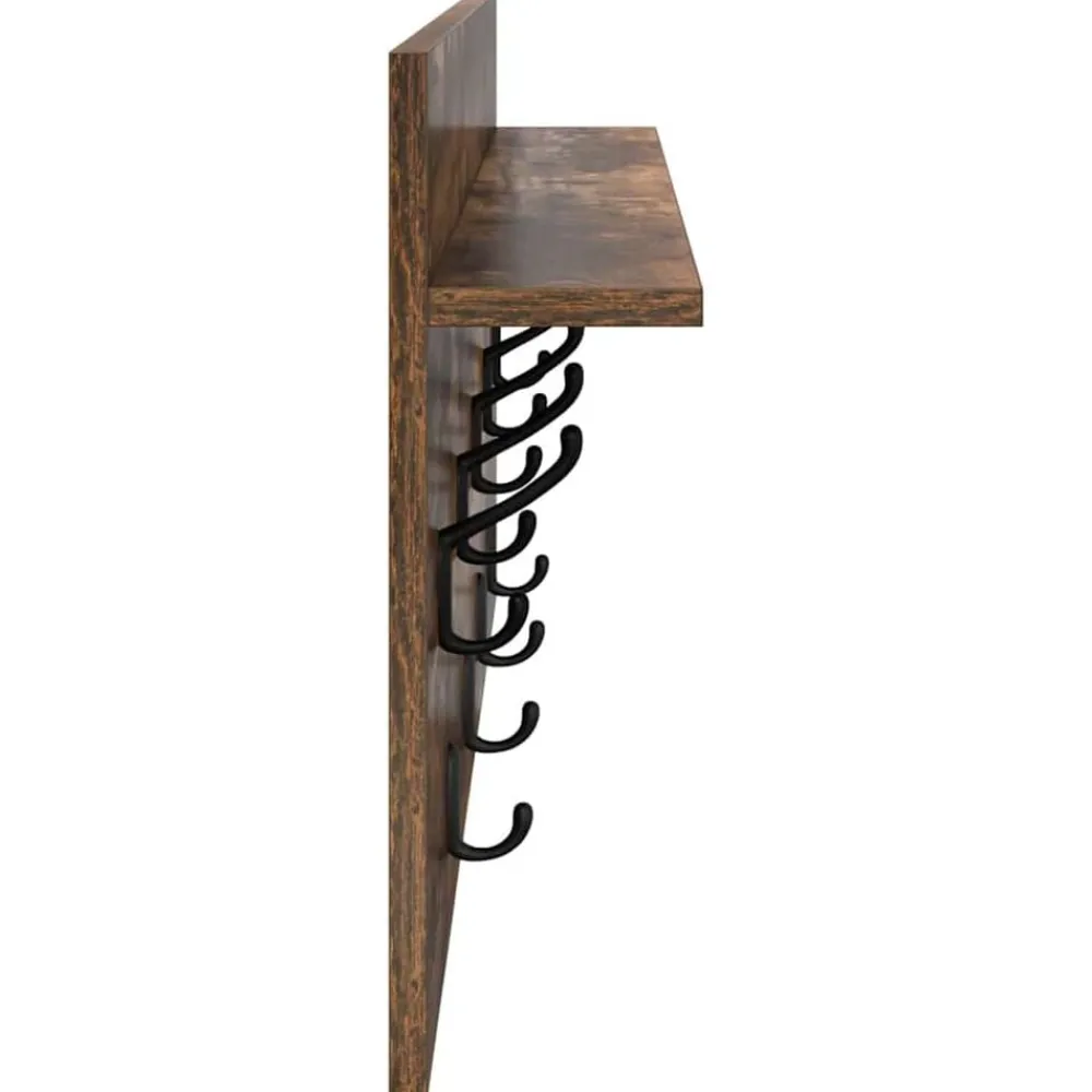 vidaXL Estanterías-Perchero de pared con estante 80 x 40 x 12 cm