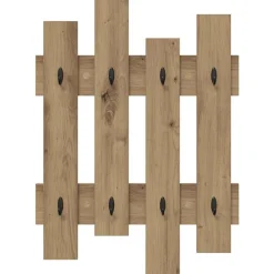 vidaXL Estanterías-Perchero de pared Roble artesanal 60 x 3 x 82 cm