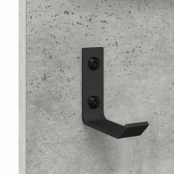 vidaXL Estanterías-Perchero de pared con estante Gris Concreto 90 x 10 x 50 cm