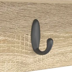 vidaXL Perchero de pared con estante 50 x 16 x 26 cm Roble Sonoma New