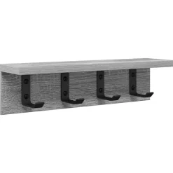 vidaXL Perchero de pared 40 x 10,5 x 10,5 cm Gris sonoma New