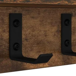 vidaXL Estanterías-Perchero de pared 40 x 10,5 x 10,5 cm