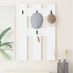 vidaXL Perchero de pared 65 x 3 x 100 cm Madera de ingeniería White Hot