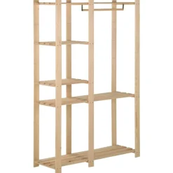 vidaXL Productos Del Hogar-Perchero de ropa de madera maciza de pino 110x38x170 cm