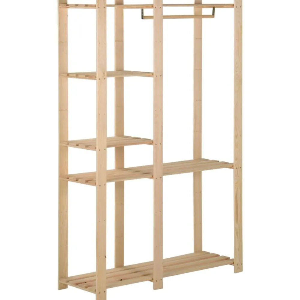 vidaXL Productos Del Hogar-Perchero de ropa de madera maciza de pino 110x38x170 cm