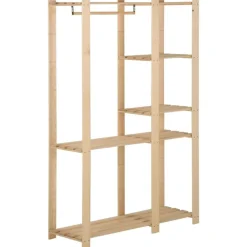 vidaXL Productos Del Hogar-Perchero de ropa de madera maciza de pino 110x38x170 cm