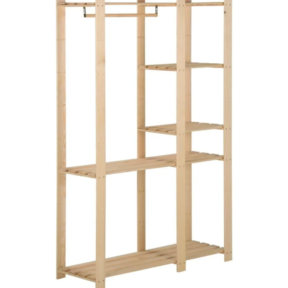 vidaXL Productos Del Hogar-Perchero de ropa de madera maciza de pino 110x38x170 cm