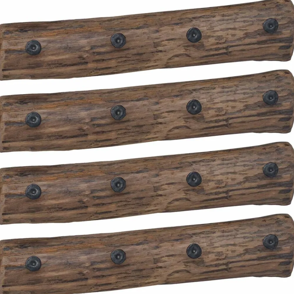 vidaXL Productos Del Hogar-Perchero Marrón 50 x 8 x 12 cm Madera sólida recuperada