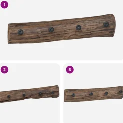 vidaXL Productos Del Hogar-Perchero Marrón 50 x 8 x 12 cm Madera sólida recuperada