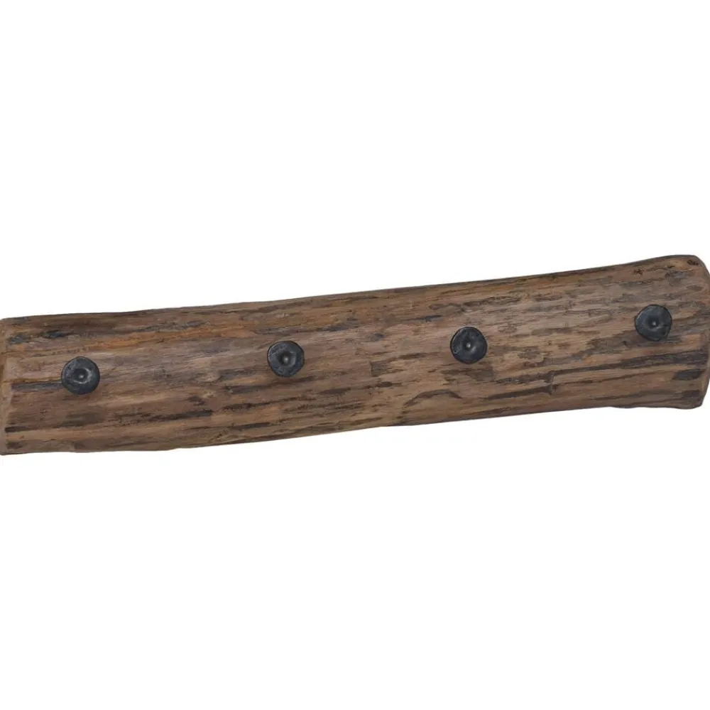 vidaXL Productos Del Hogar-Perchero Marrón 50 x 8 x 12 cm Madera sólida recuperada