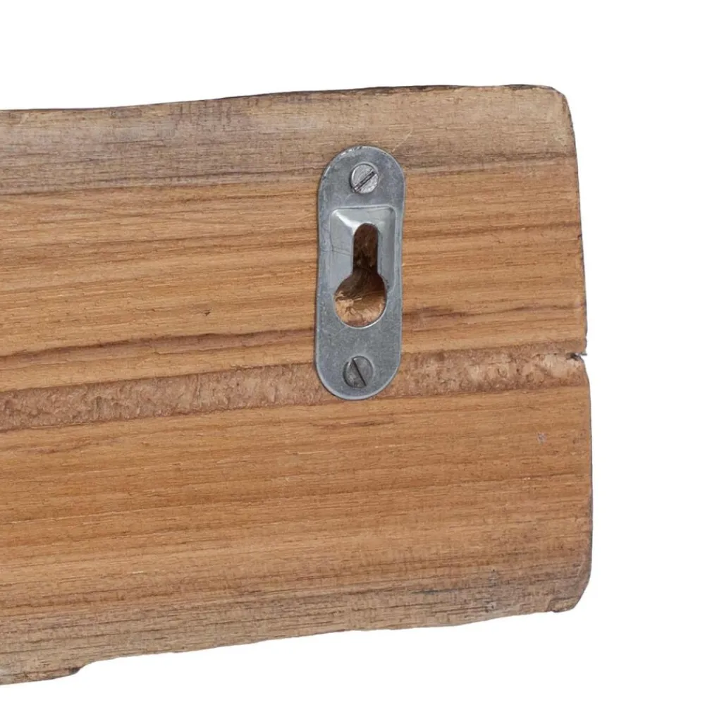 vidaXL Productos Del Hogar-Perchero Marrón 50 x 8 x 12 cm Madera sólida recuperada