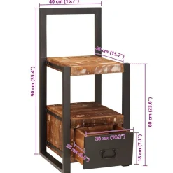vidaXL Productos Del Hogar-Perchero 40 x 40 x 90 cm Madera sólida recuperada