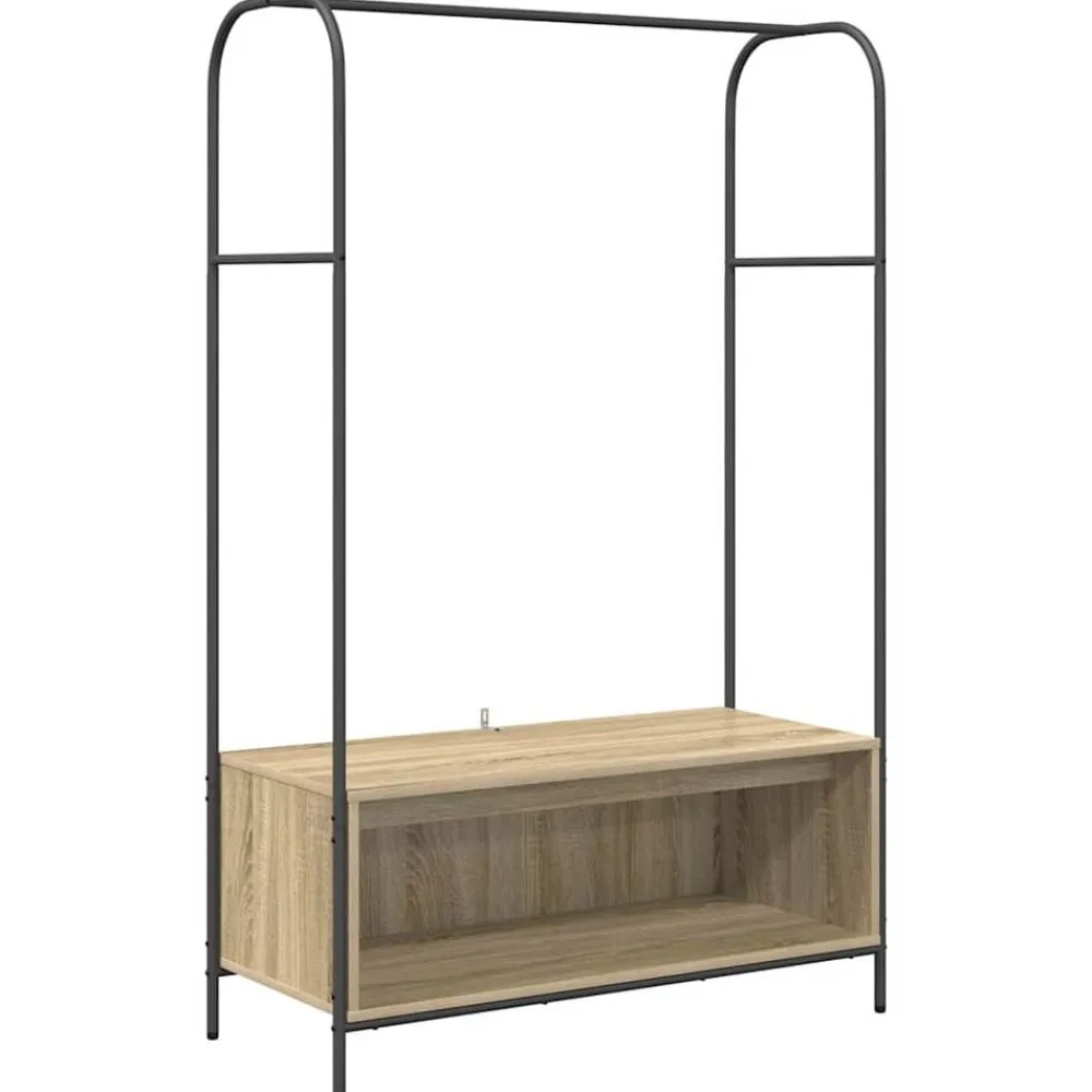vidaXL Productos Del Hogar-Perchero para ropa Roble Marrón 100 x 44 x 160 cm