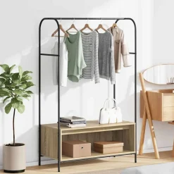 vidaXL Productos Del Hogar-Perchero para ropa Roble Marrón 100 x 44 x 160 cm