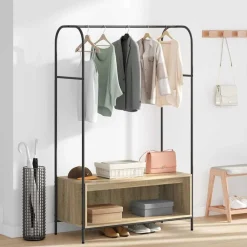 vidaXL Productos Del Hogar-Perchero para ropa Roble Marrón 100 x 44 x 160 cm