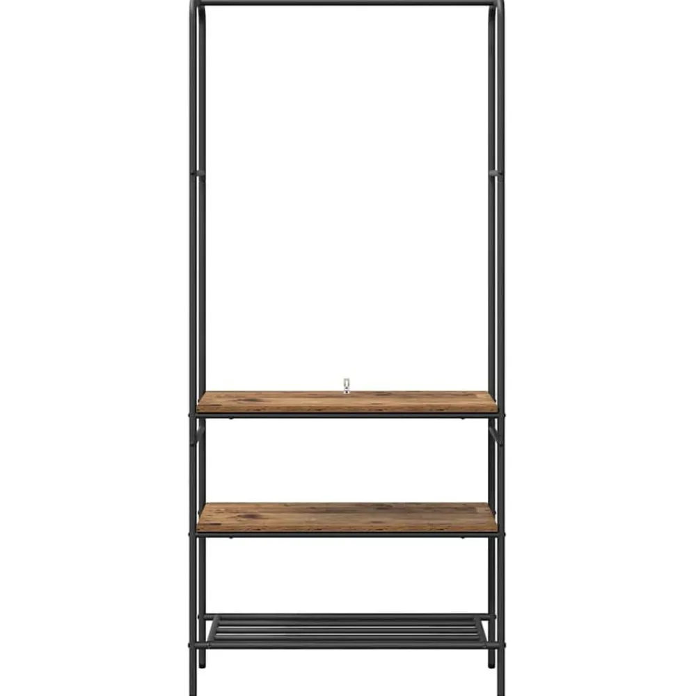 vidaXL Perchero para ropa 77 x 30 x 171 cm Madera envejecida Clearance