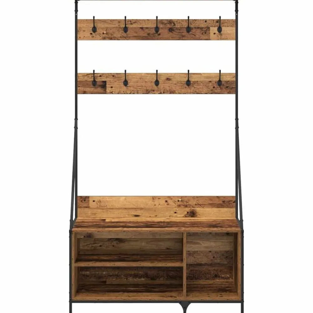vidaXL Productos Del Hogar-Perchero para ropa con estante 100 x 41 x 184 cm