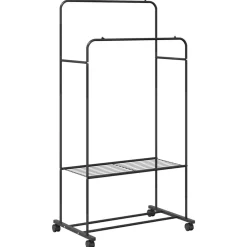 vidaXL Productos Del Hogar-Perchero para ropa con estante con rueda 80 x 53 x 156 cm