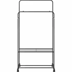 vidaXL Productos Del Hogar-Perchero para ropa con estante con rueda 80 x 53 x 156 cm