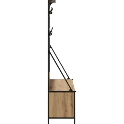 vidaXL Perchero para ropa Roble artesanal 100 x 41 x 184 cm Roble artisan Online