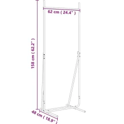 vidaXL Perchero para ropa Negro 62 x 48 x 158 cm Acero Clearance