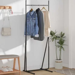 vidaXL Perchero para ropa Negro 62 x 48 x 158 cm Acero Clearance