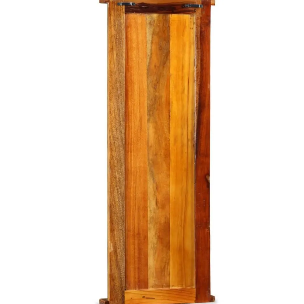 vidaXL Percheros 2 unidades madera maciza reciclada 38x100 cm New