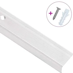vidaXL Perfiles de peldaños forma de L 15 uds aluminio plata 90 cm Plateado Outlet