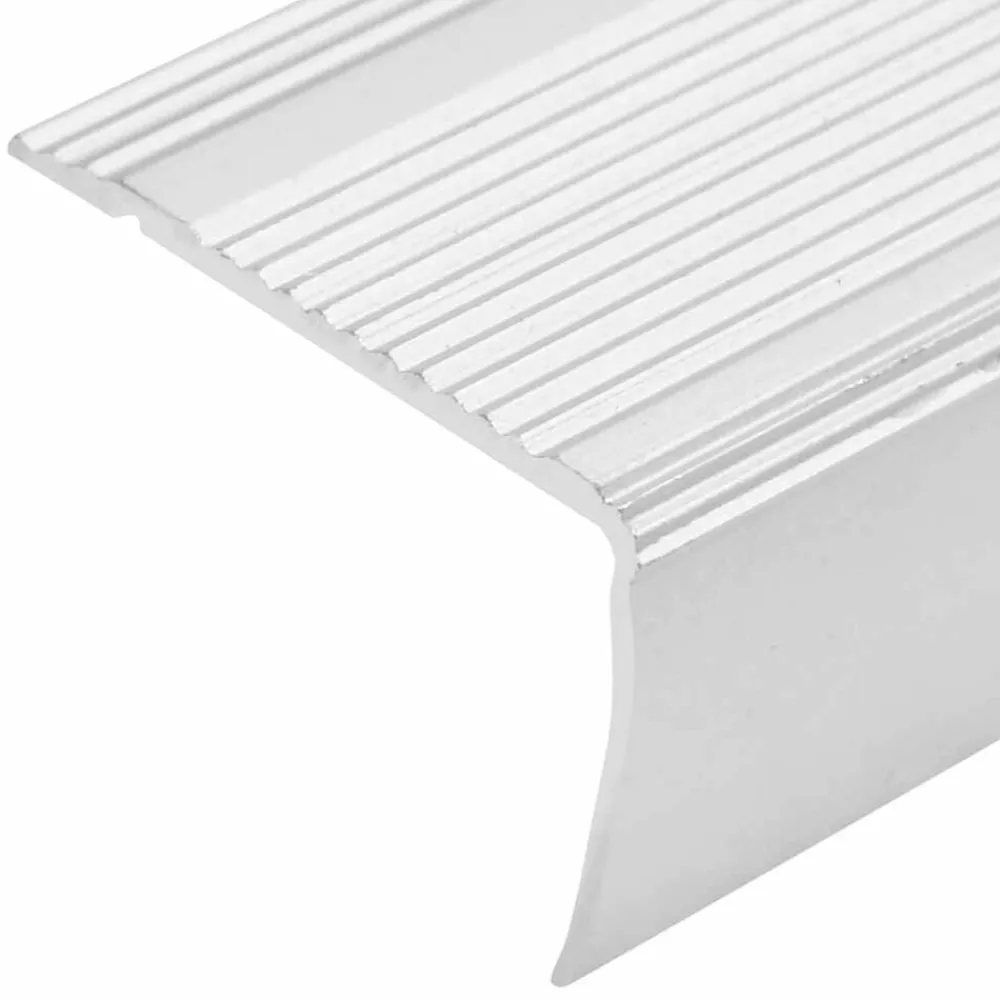 vidaXL Perfiles de peldaños forma de L 15 uds aluminio plata 90 cm Plateado Outlet