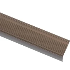 vidaXL Perfiles de peldaños forma de L 5 uds aluminio marrón 134 cm Marr&oacute;n Hot