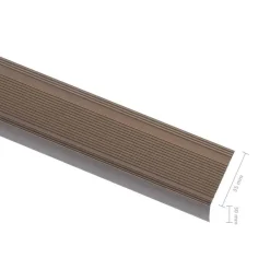 vidaXL Perfiles de peldaños forma de L 5 uds aluminio marrón 134 cm Marr&oacute;n Hot