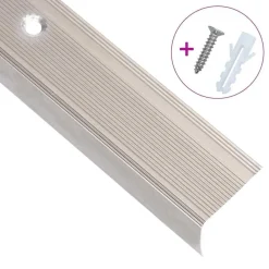 vidaXL Perfiles de peldaños forma de L 5 uds aluminio champán 90 cm champ&aacute;n Discount