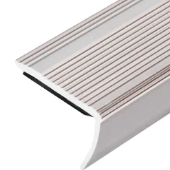 vidaXL Materiales De Construcción-Perfiles de peldaños forma de L 15 uds aluminio champán 90 cm