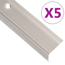 vidaXL Perfiles de peldaños forma de L 5 uds aluminio champán 90 cm champ&aacute;n Hot