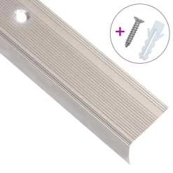 vidaXL Perfiles de peldaños forma de L 5 uds aluminio champán 90 cm champ&aacute;n Hot