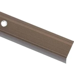 vidaXL Materiales De Construcción-Perfiles de peldaños forma de L 15 uds aluminio marrón 134 cm