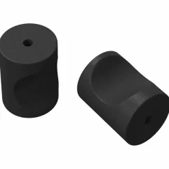 vidaXL Perillas de armario 2 pcs Negro M4 x 12 mm Hierro Discount
