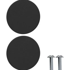 vidaXL Perillas de armario 2 pcs Negro M4 x 12 mm Hierro Discount