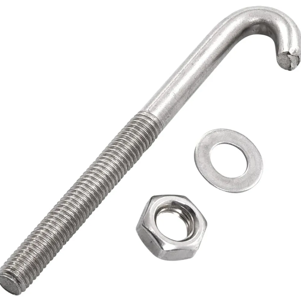 vidaXL Perno de anclaje en J con tuerca y arandela 25 sets M8x100 mm