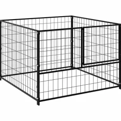 vidaXL Productos Para Mascotas-Perrera de acero 100x100x70 cm