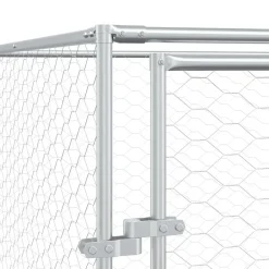 vidaXL Productos Para Mascotas-Perrera de exterior acero galvanizado plateado 2x2x2 m
