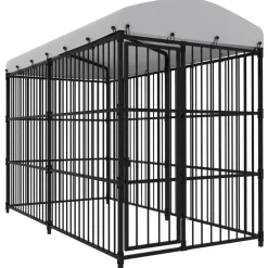 vidaXL Perrera de exterior con techo 300x150x210 cm Discount