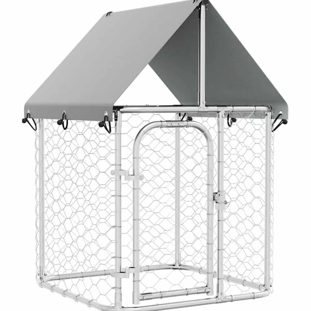 vidaXL Productos Para Mascotas-Perrera de exterior con tejado 100x100x150 cm