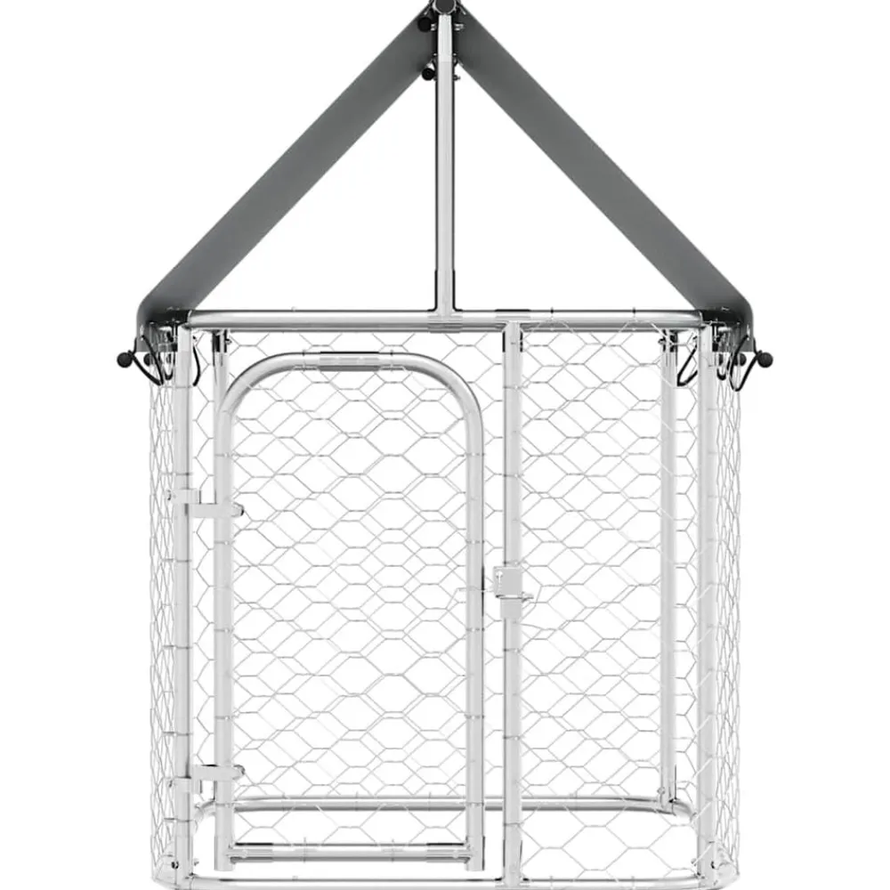 vidaXL Productos Para Mascotas-Perrera de exterior con tejado 100x100x150 cm