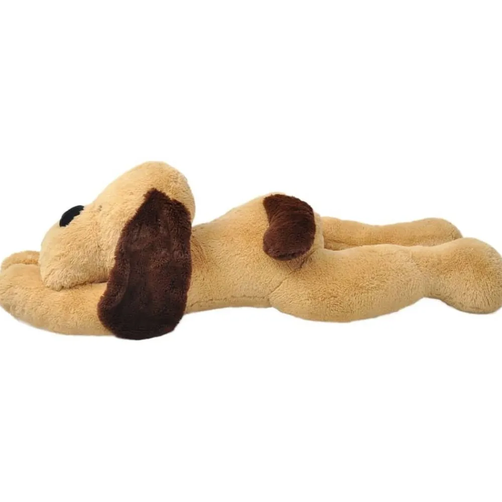 vidaXL Juguetes-Perro de peluche marrón 80 cm