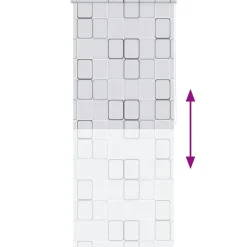 vidaXL Persiana enrollable de ducha cuadrados 80x240 cm New