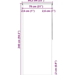 vidaXL Persiana enrollable de ducha blanco 80x240 cm Best